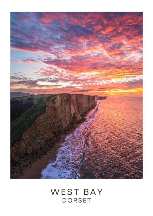 East Cliff Sunrise | West Bay | Travel Print | Dorset